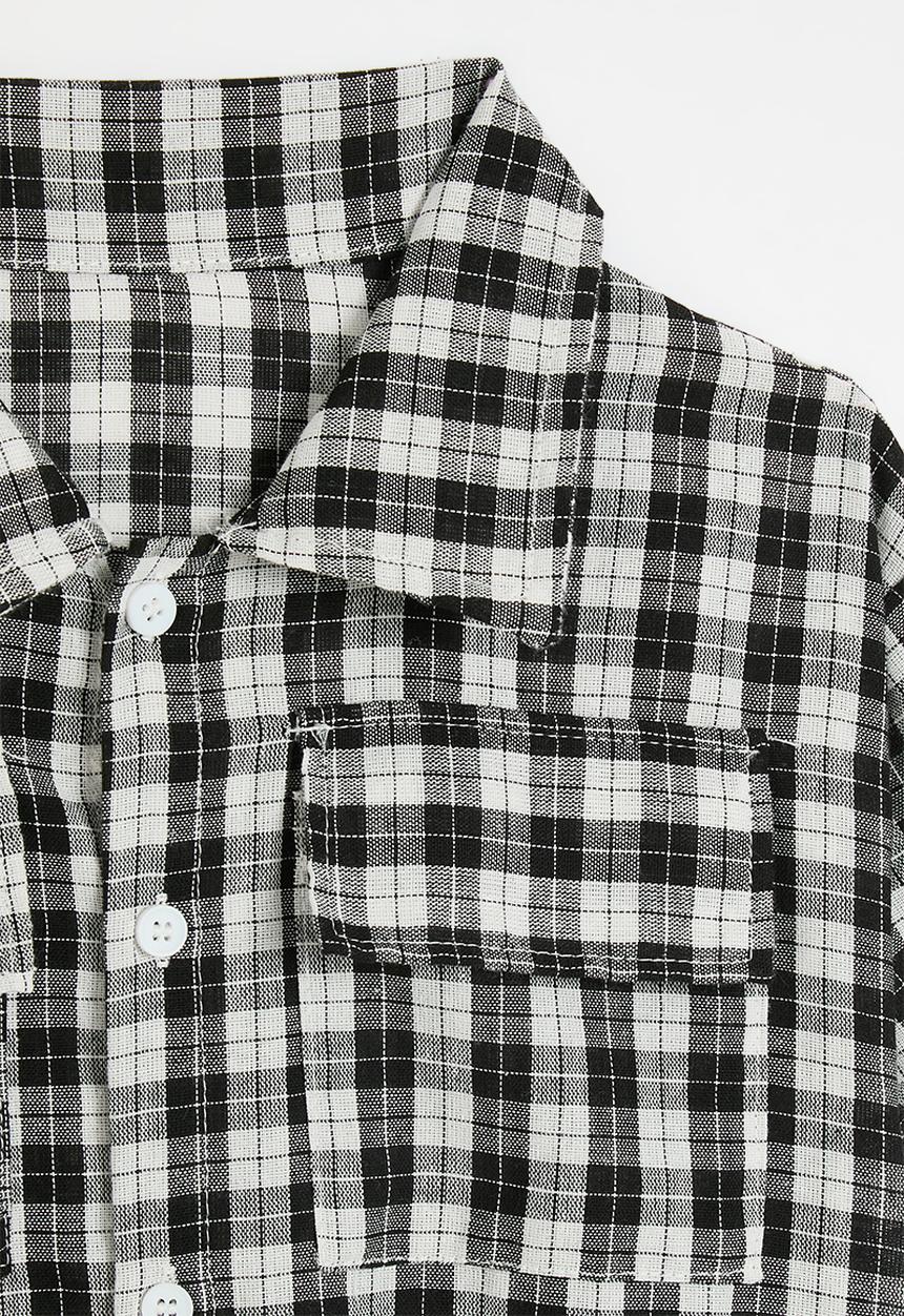 Pop Candy - Check shirt - black & white