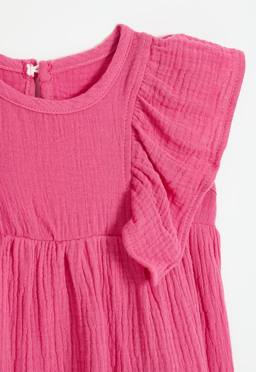 Pop Candy - Frilled sleeve top - pink