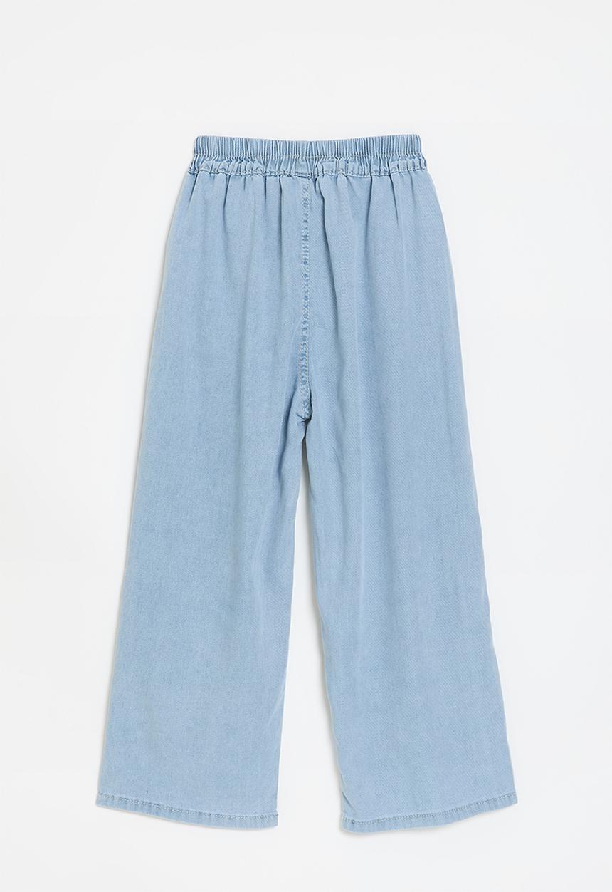 Pop Candy - Applique star wide leg jeans - blue