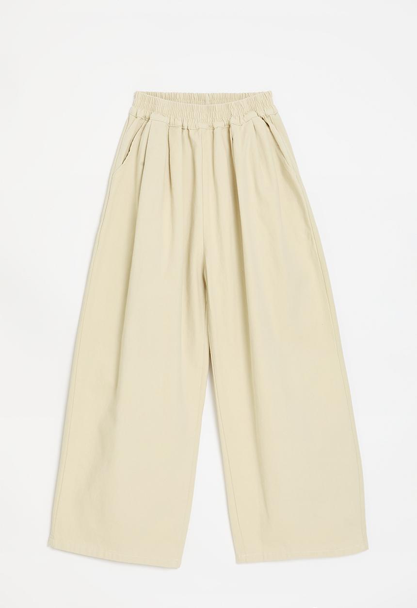 Pop Candy - Wide leg co-ord pants - wheat brown