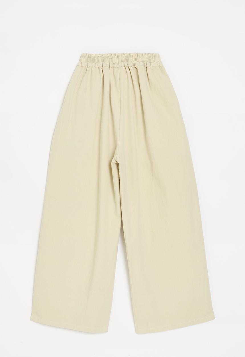 Pop Candy - Wide leg co-ord pants - wheat brown