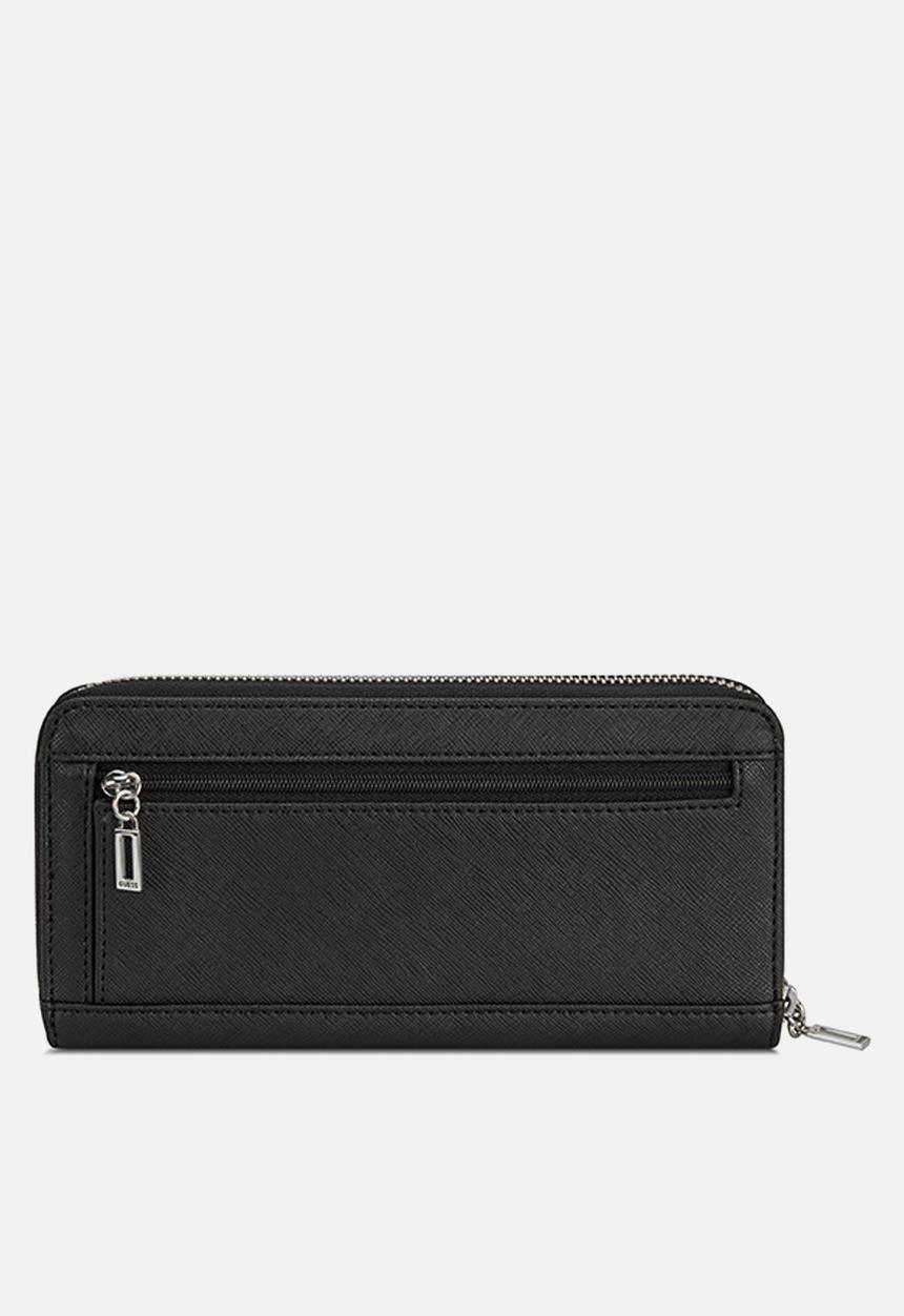 GUESS - Abbas  Large Zip Around Bag - Black