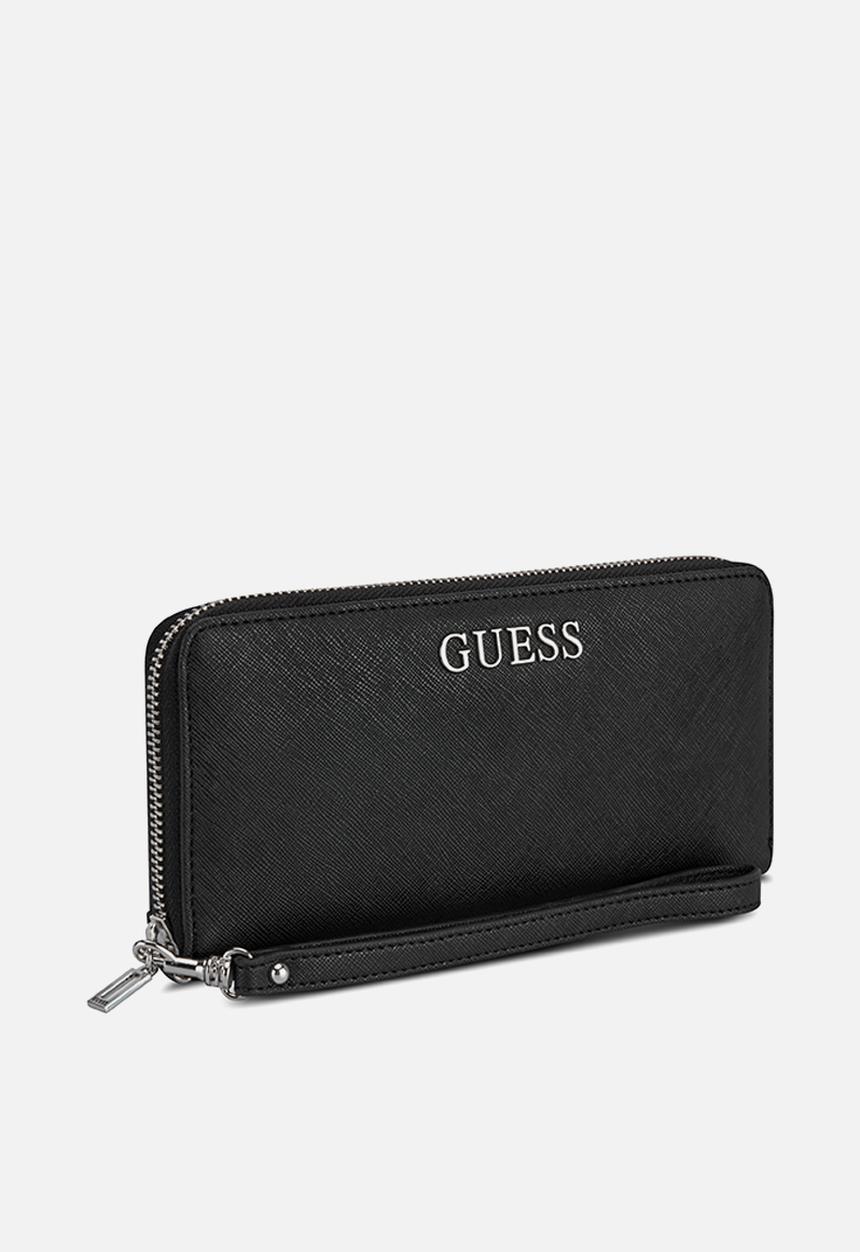 GUESS - Abbas  Large Zip Around Bag - Black