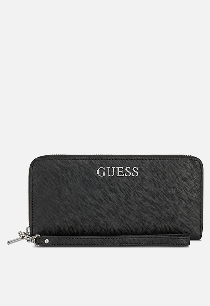 GUESS - Abbas  Large Zip Around Bag - Black