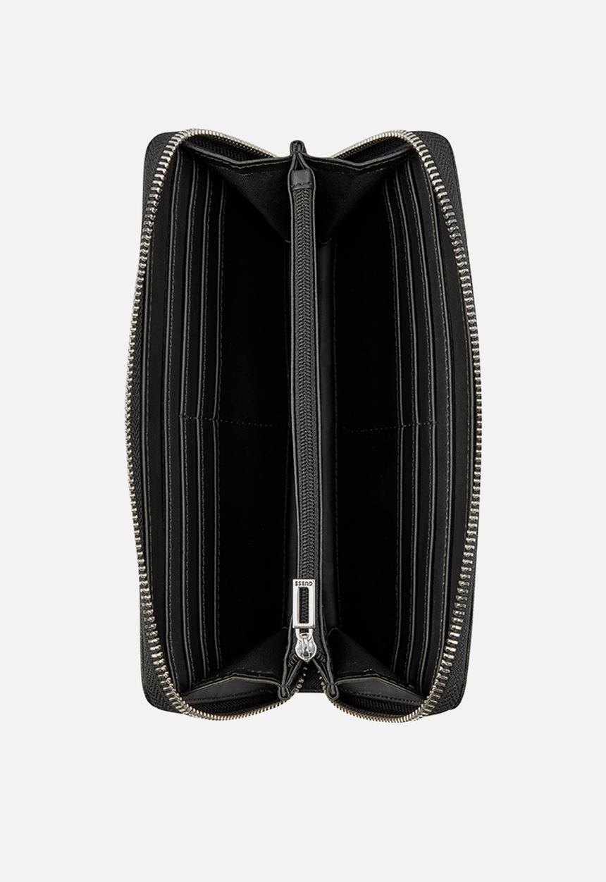 GUESS - Abbas  Large Zip Around Bag - Black