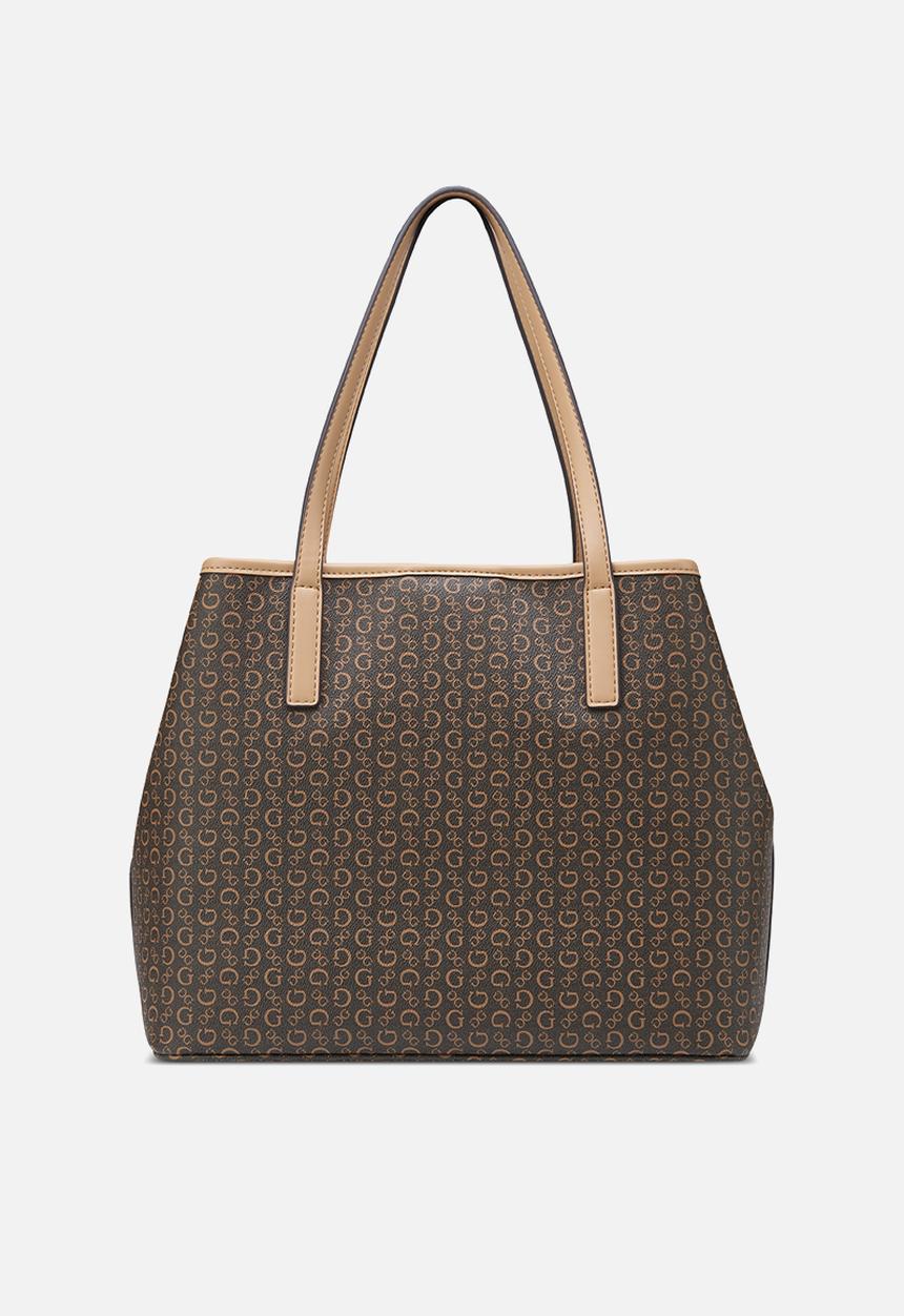 GUESS - Portini Trap Tote Bag- Brown
