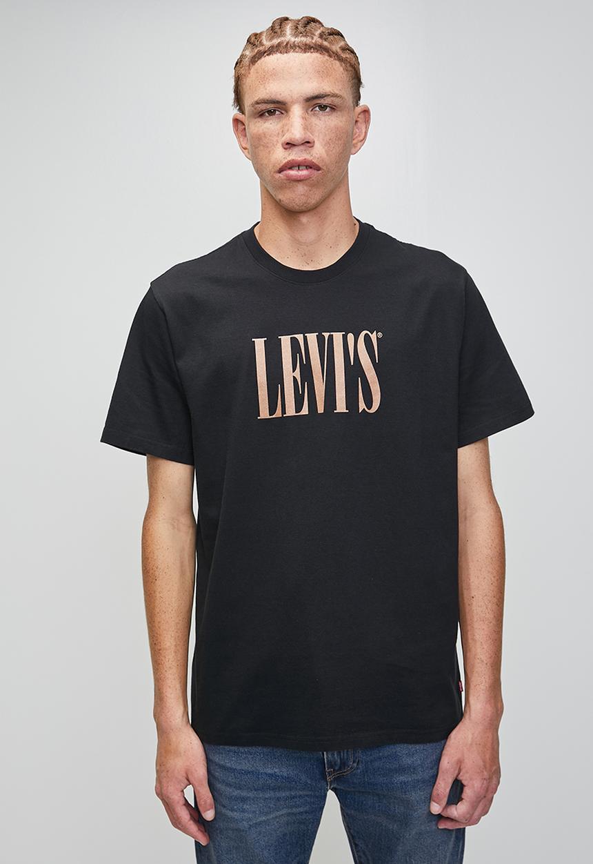 Levi’s® - Ss Relaxed Fit Tee - Ssnl Serif Holiday Jet Black Graphic