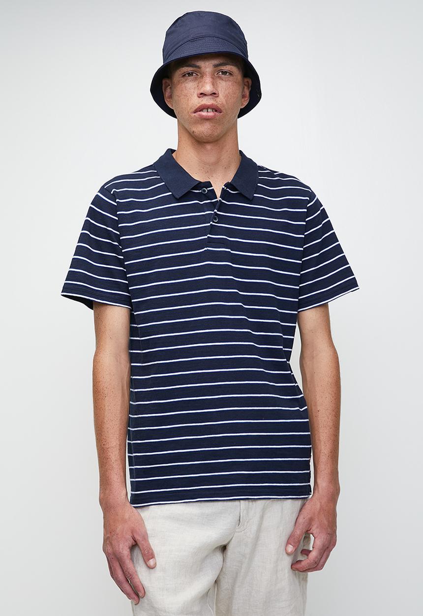 Levi’s® - Merritt Jersey Polo - Micah Stripe Navy Blazer Slub Jersey
