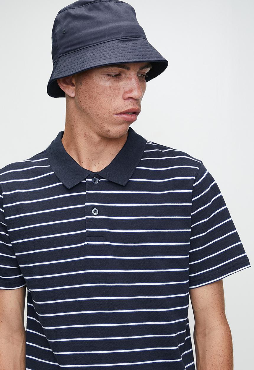Levi’s® - Merritt Jersey Polo - Micah Stripe Navy Blazer Slub Jersey