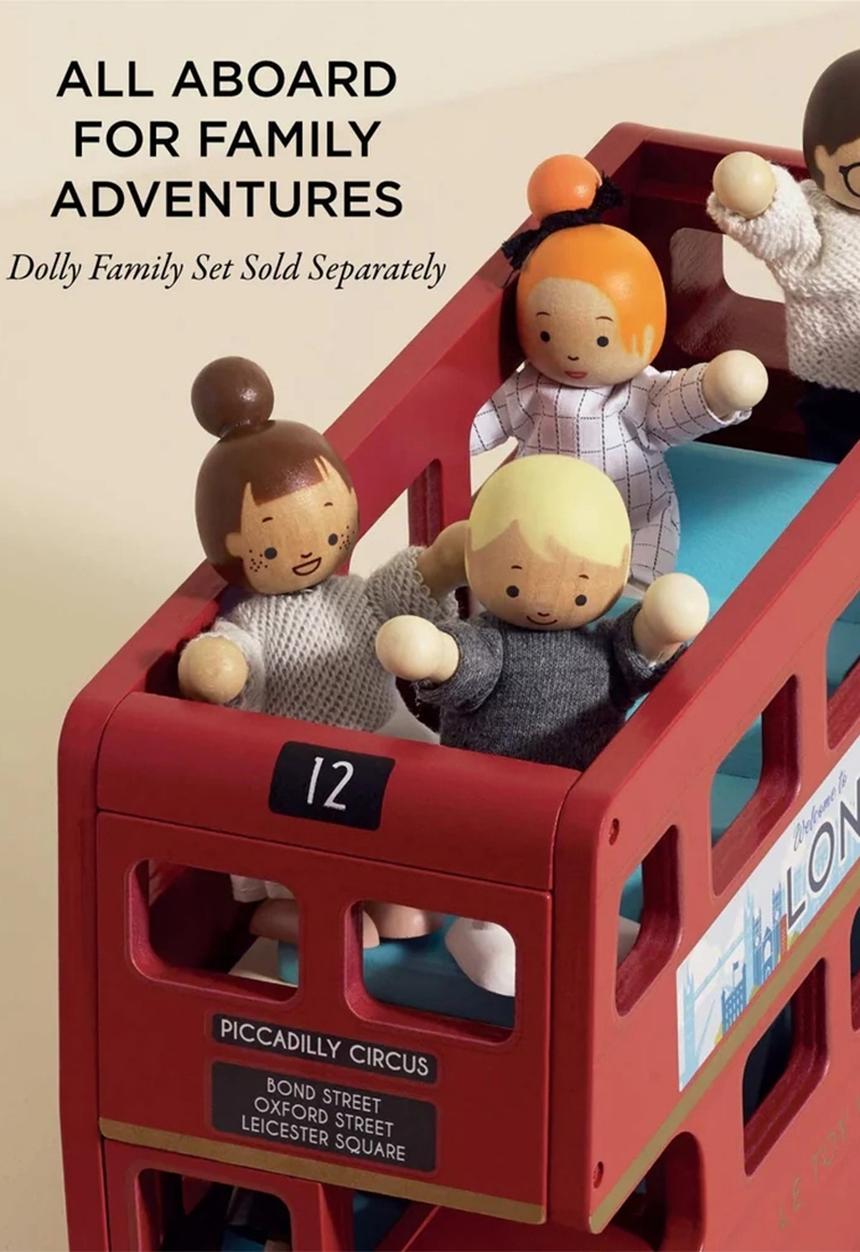 Le Toy Van - London Wooden Toy Bus -red