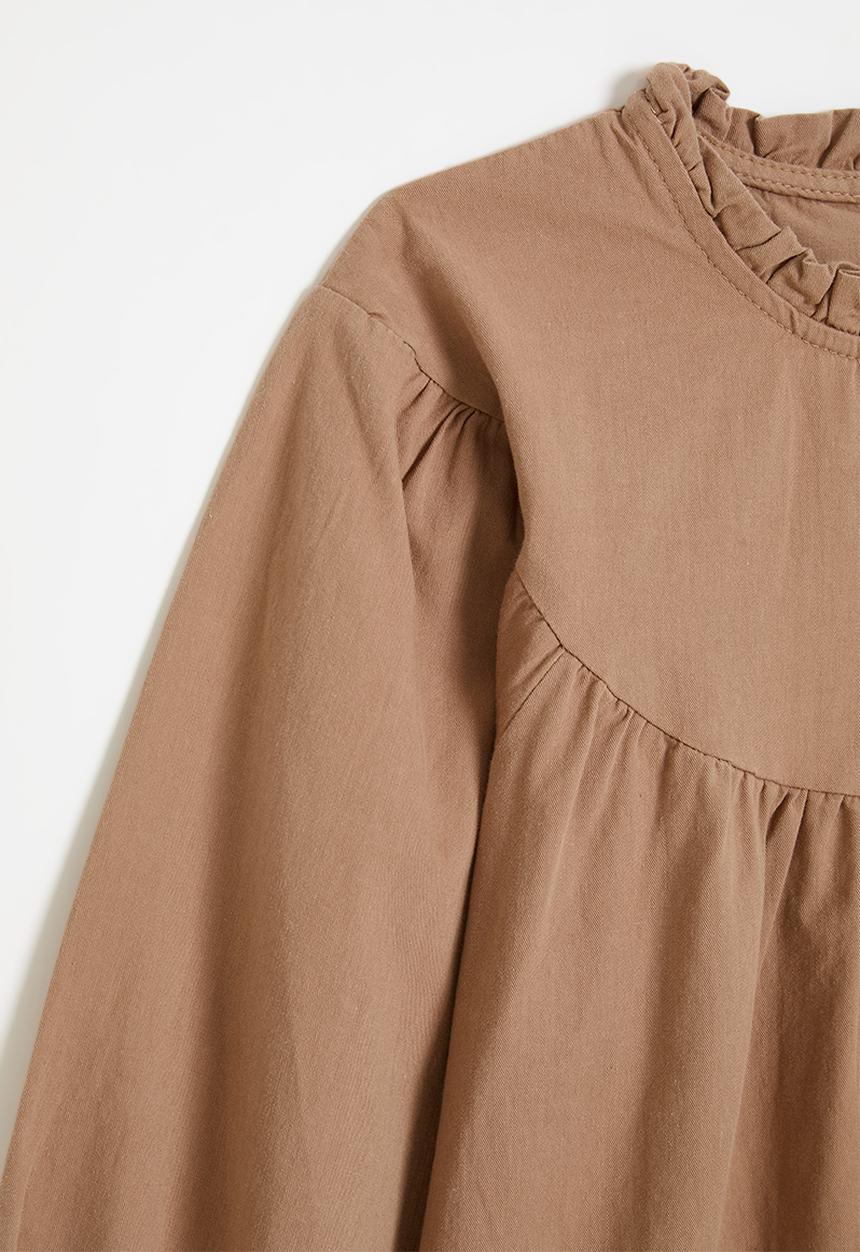 Pop Candy - Ruffle collar dress - rust