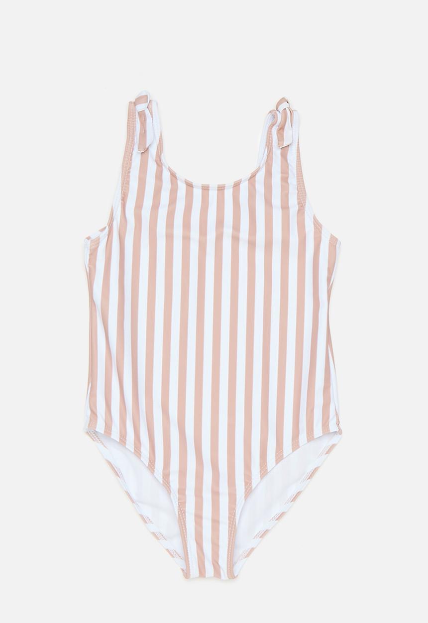 Pop Candy - One piece swimsuit - beige stripe