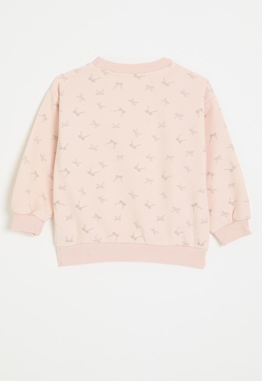Pop Candy - Bow print sweat top - pink
