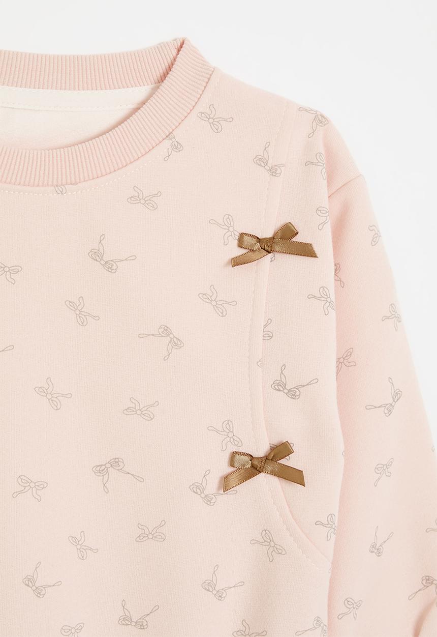 Pop Candy - Bow print sweat top - pink
