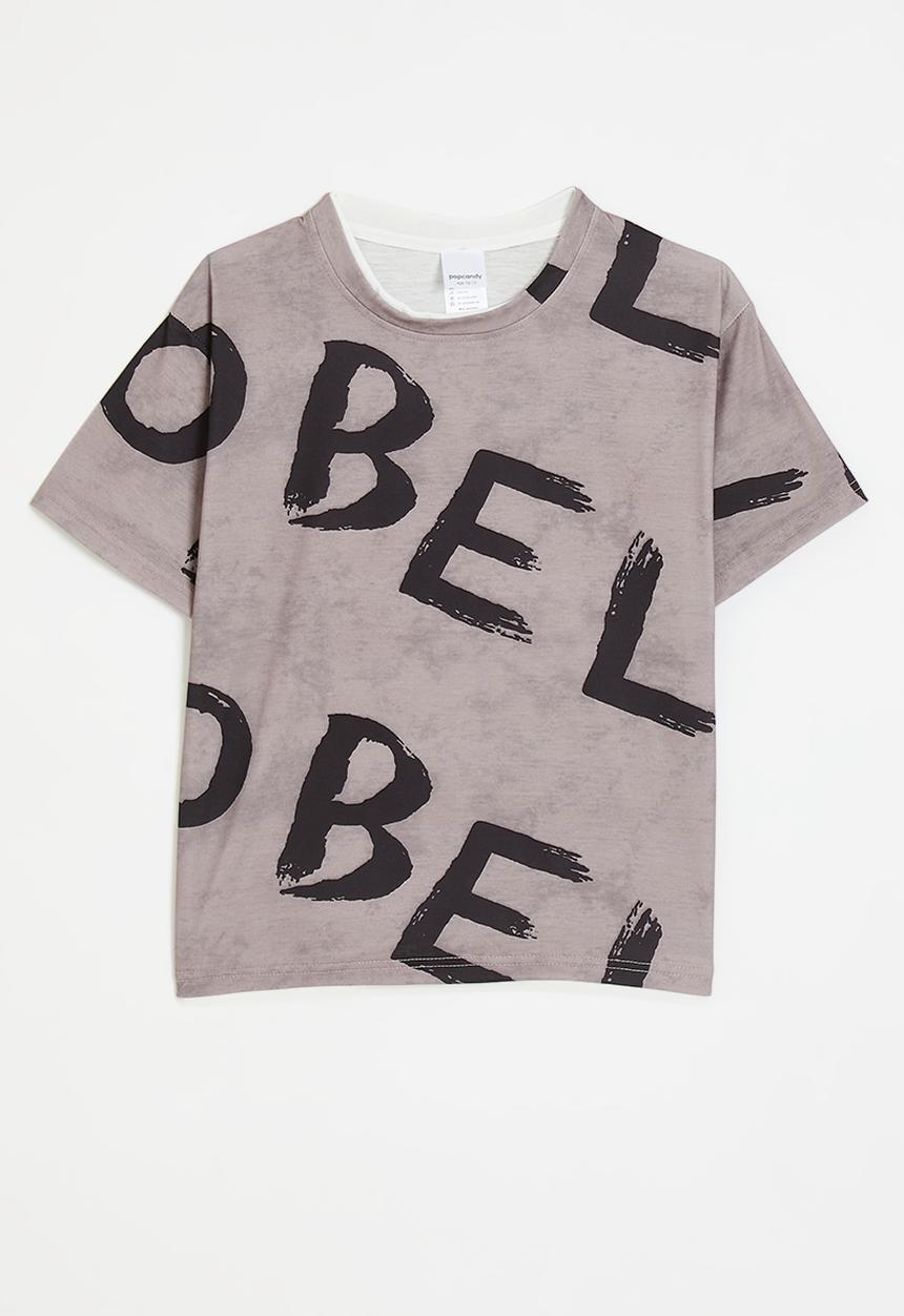 Pop Candy - Bold print tee - thistle purple