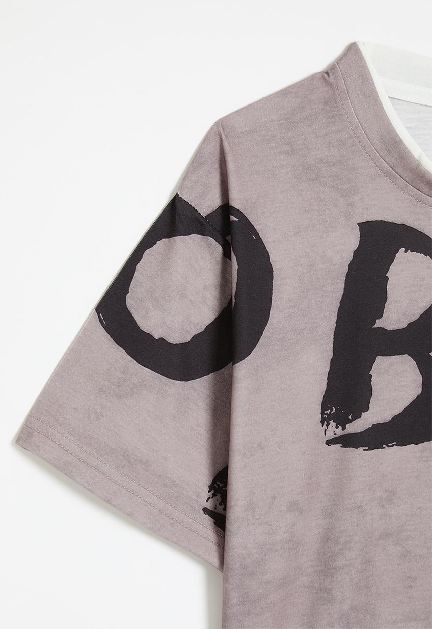 Pop Candy - Bold print tee - thistle purple