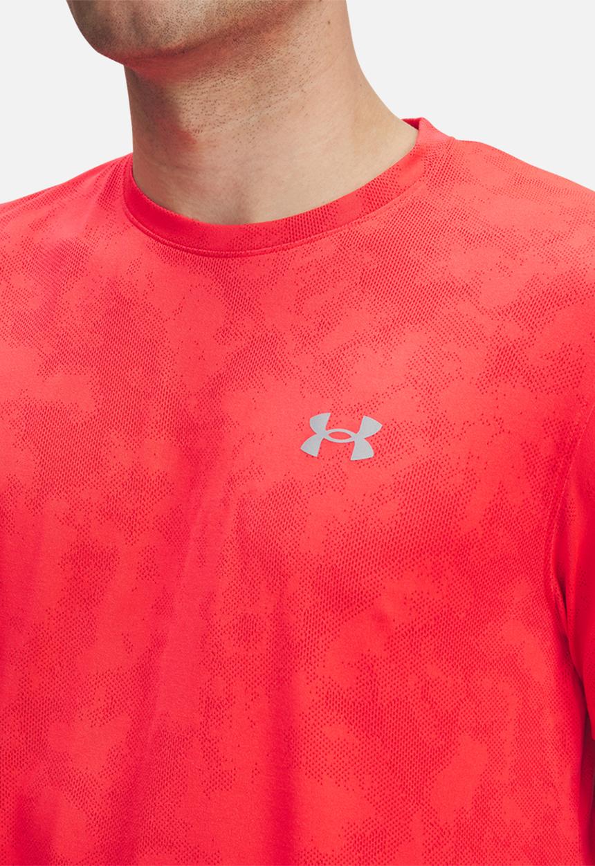 Under Armour - UA Launch Camo SS - Racer Red & Reflective