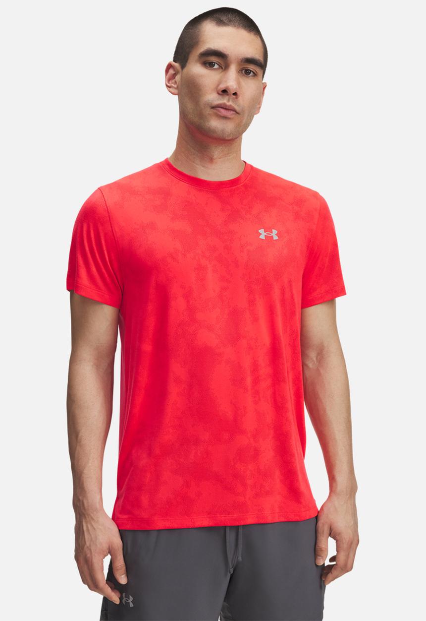 Under Armour - UA Launch Camo SS - Racer Red & Reflective