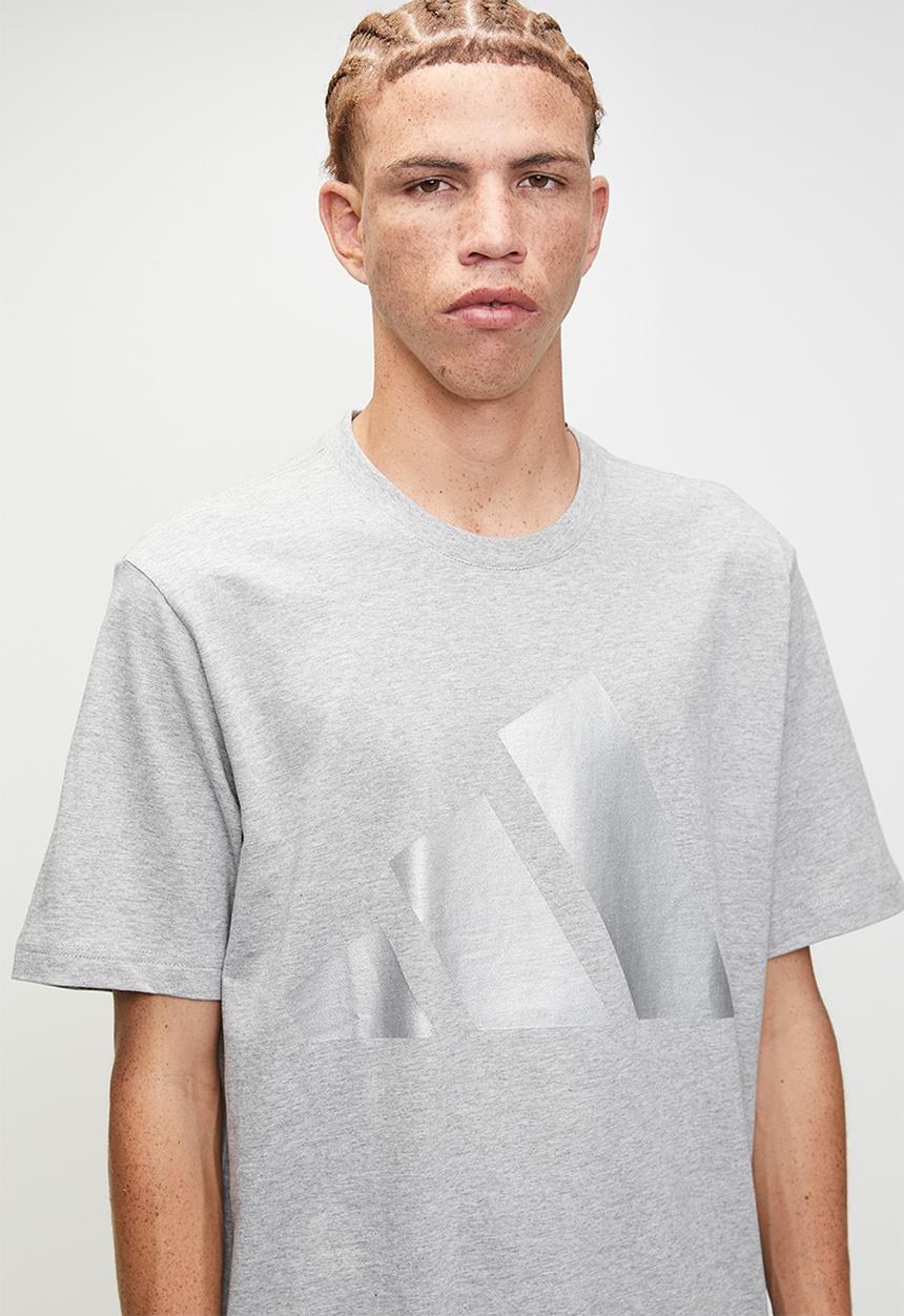 adidas Performance - Essential Holiday Tee -- Medium grey heather