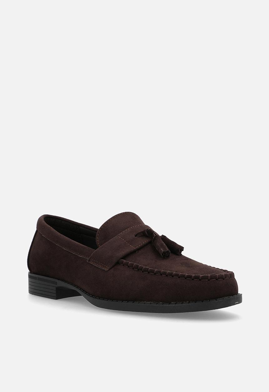 PC - Suede tassel loafer  - brown