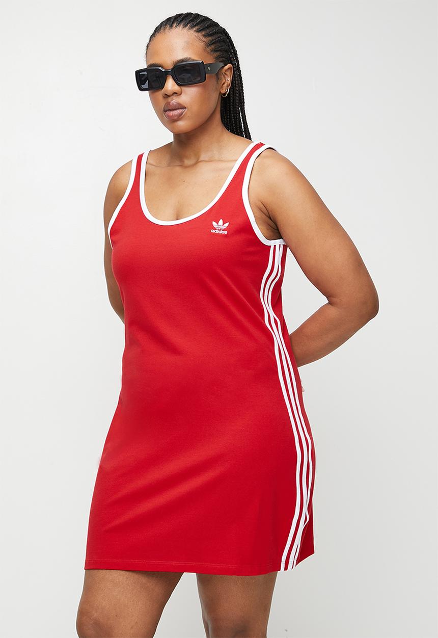 adidas Originals - Plus 3S Mini Dress W - Red