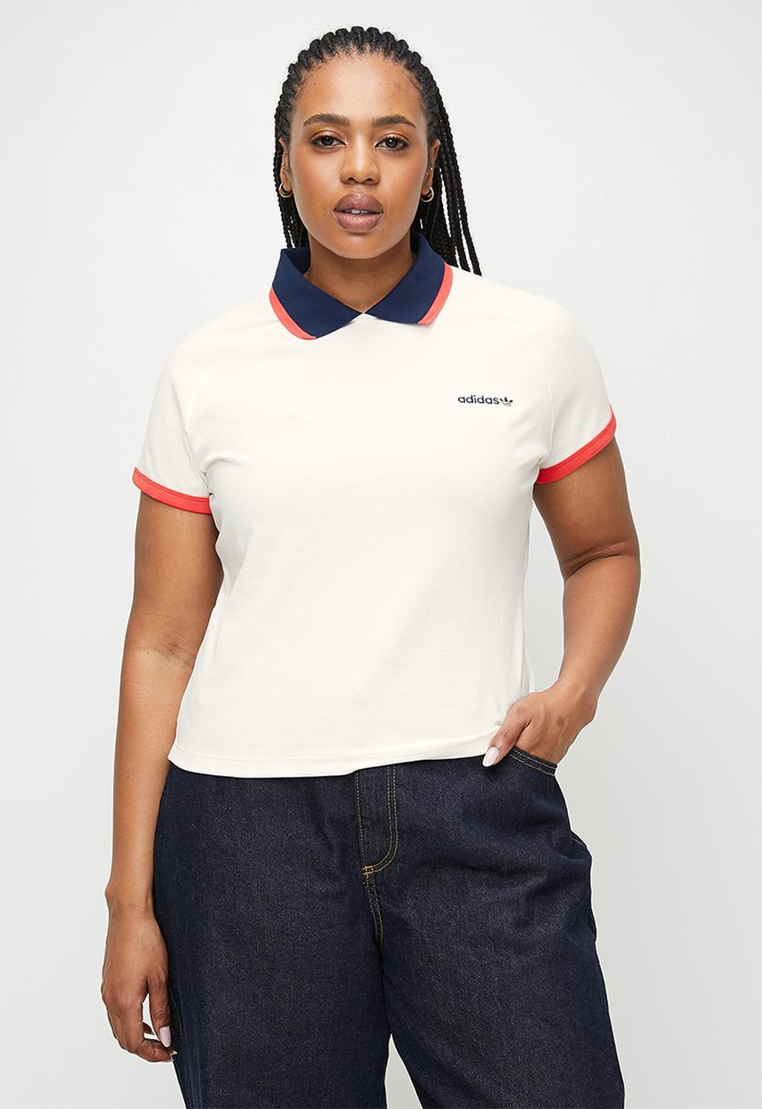 adidas Originals - Plus Short Polo - White