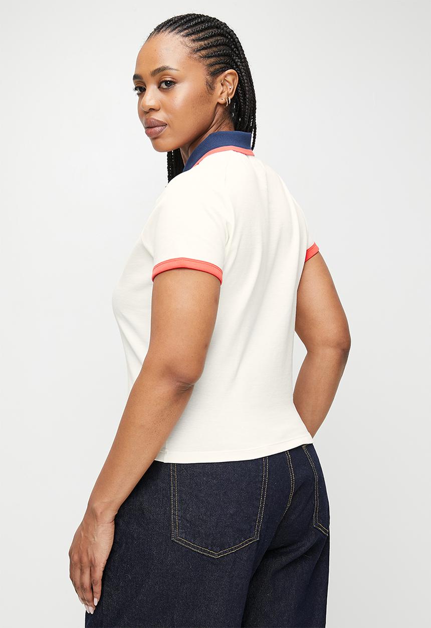 adidas Originals - Plus Short Polo - White