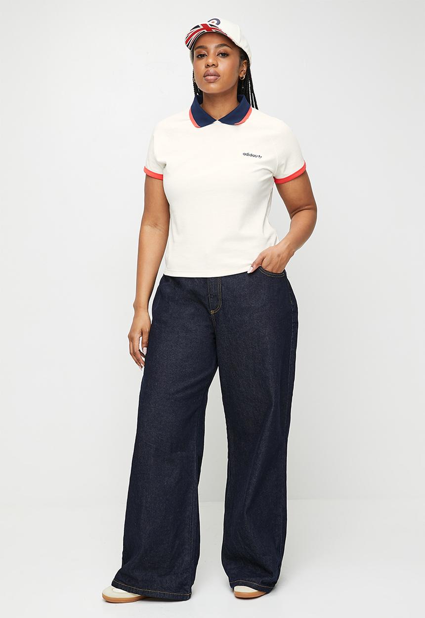 adidas Originals - Plus Short Polo - White