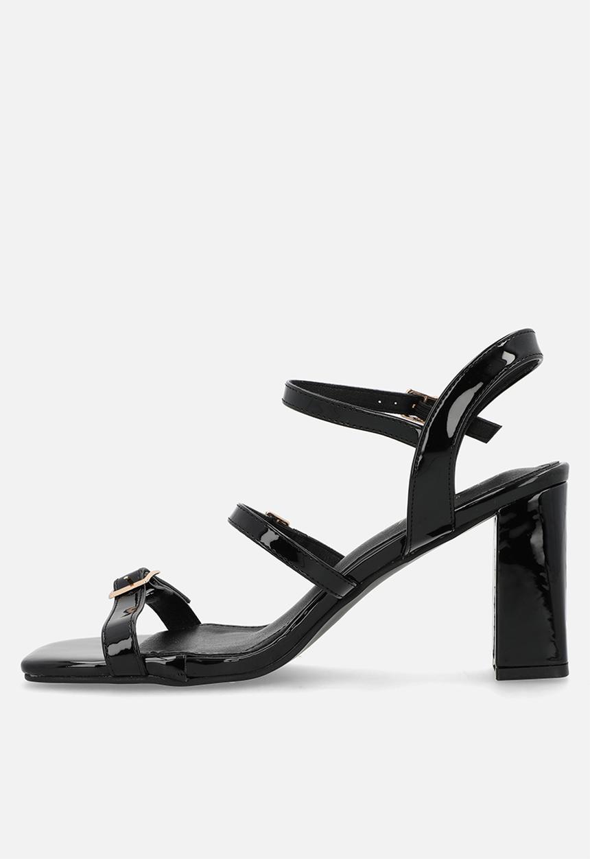 Miss Black - Whistle 1 strappy block heel - black