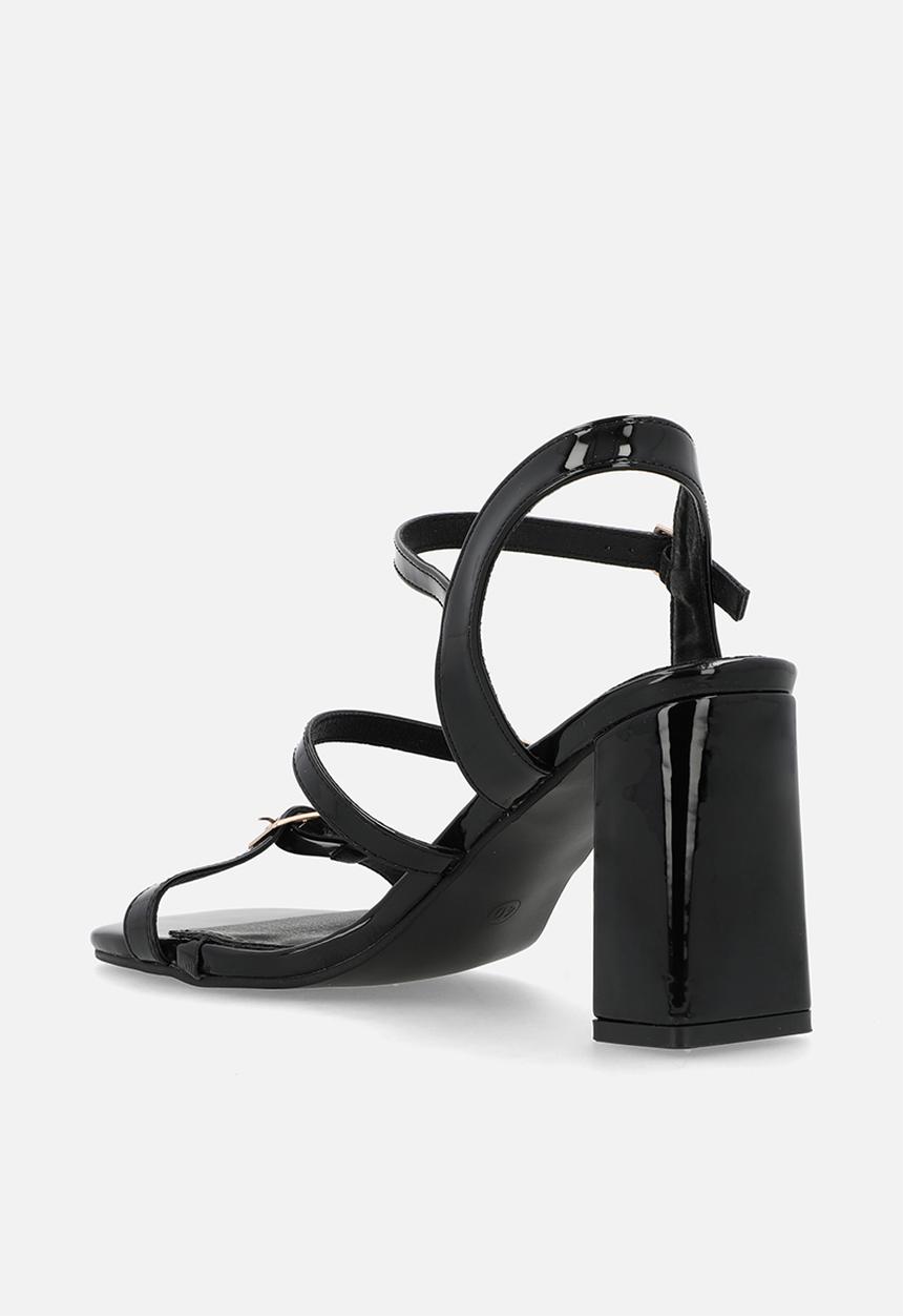 Miss Black - Whistle 1 strappy block heel - black