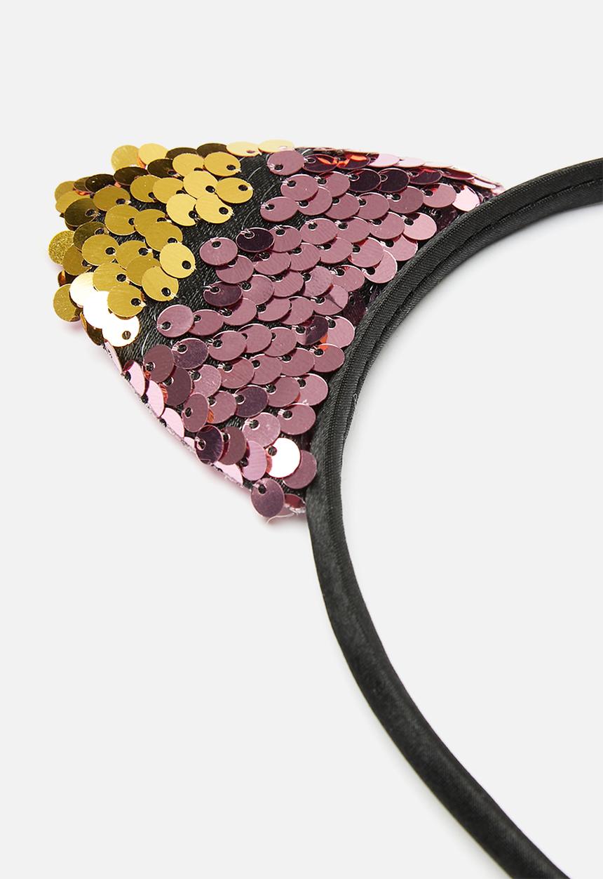 Pop Candy - Cat ear hairband - pink sequins