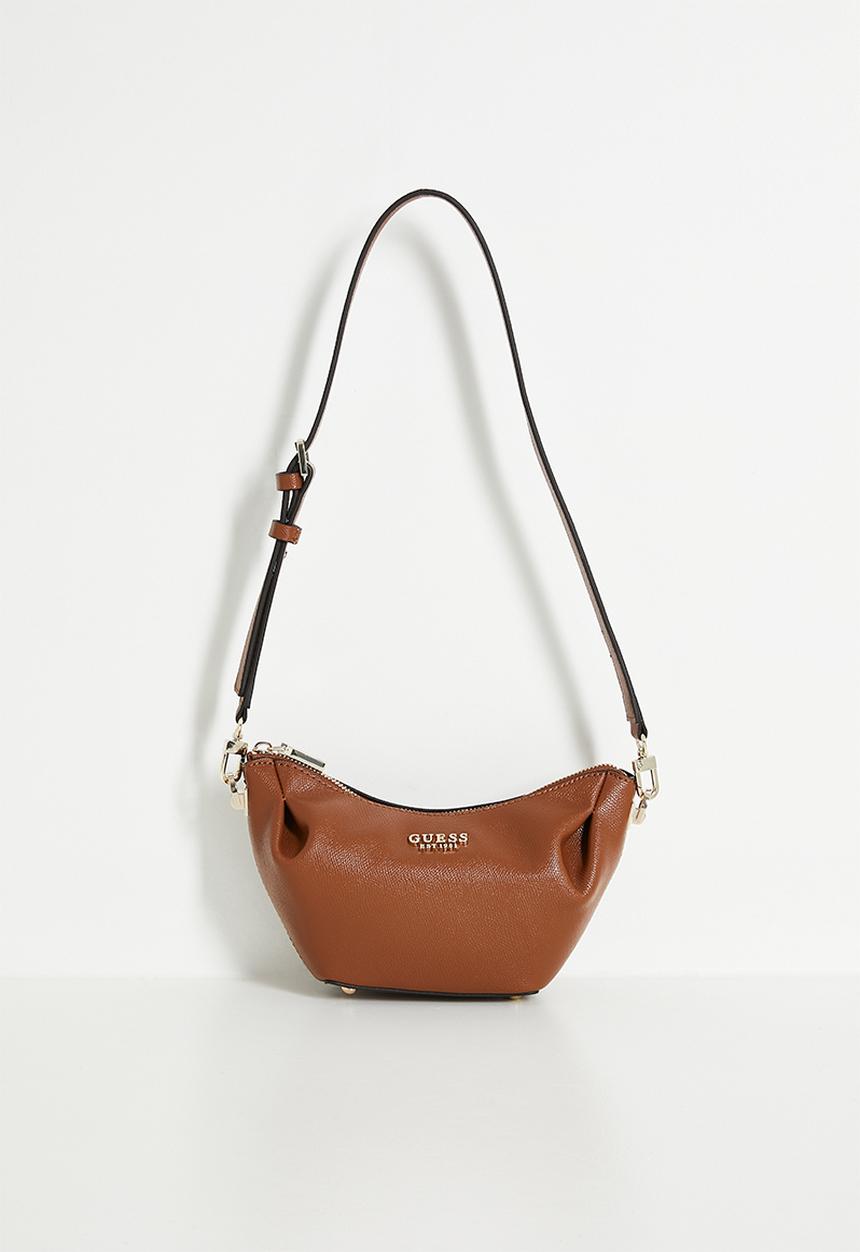 GUESS - Amorette Girlfriend Satchel Bag - brown