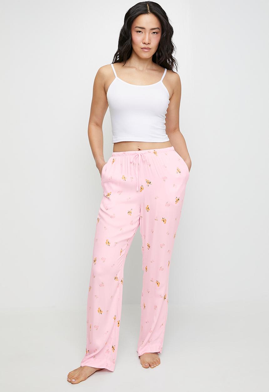 Hunkemoller - Pant vis satin lemon - primrose pink