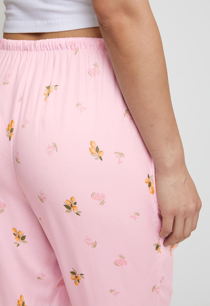 Hunkemoller - Pant vis satin lemon - primrose pink