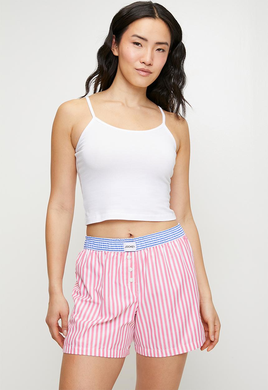 Jockey - Jockey ladies woven boxer - thick pink