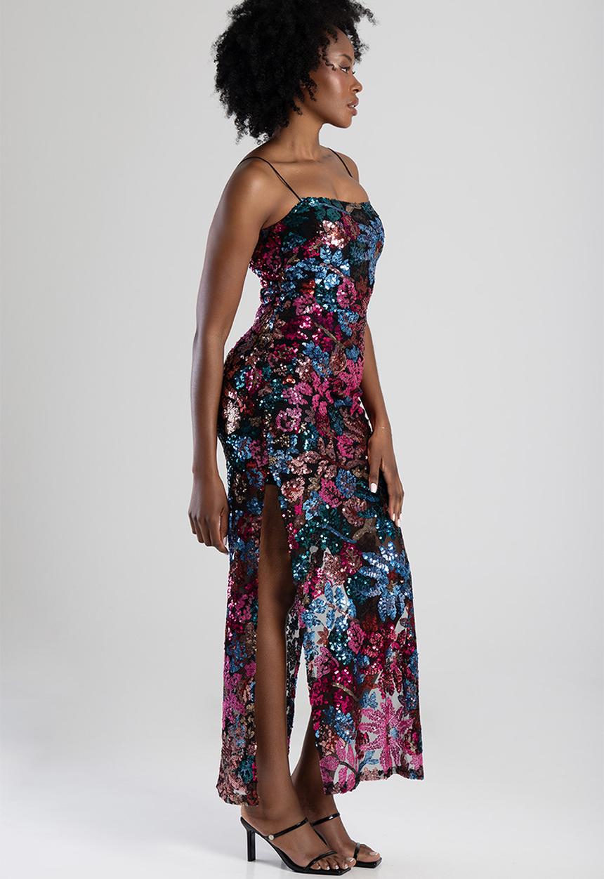 SISSY BOY - Give My All:Basic Glam Maxi Dress - Pink / Blue