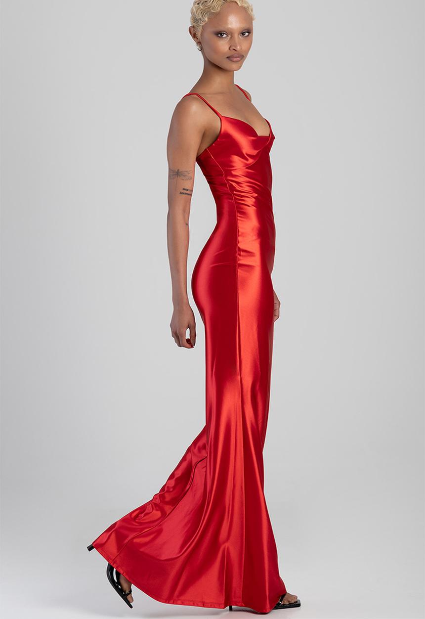 SISSY BOY - Maxi Dress With An Underbust Cutline And Twisted Panel Detail - Red
