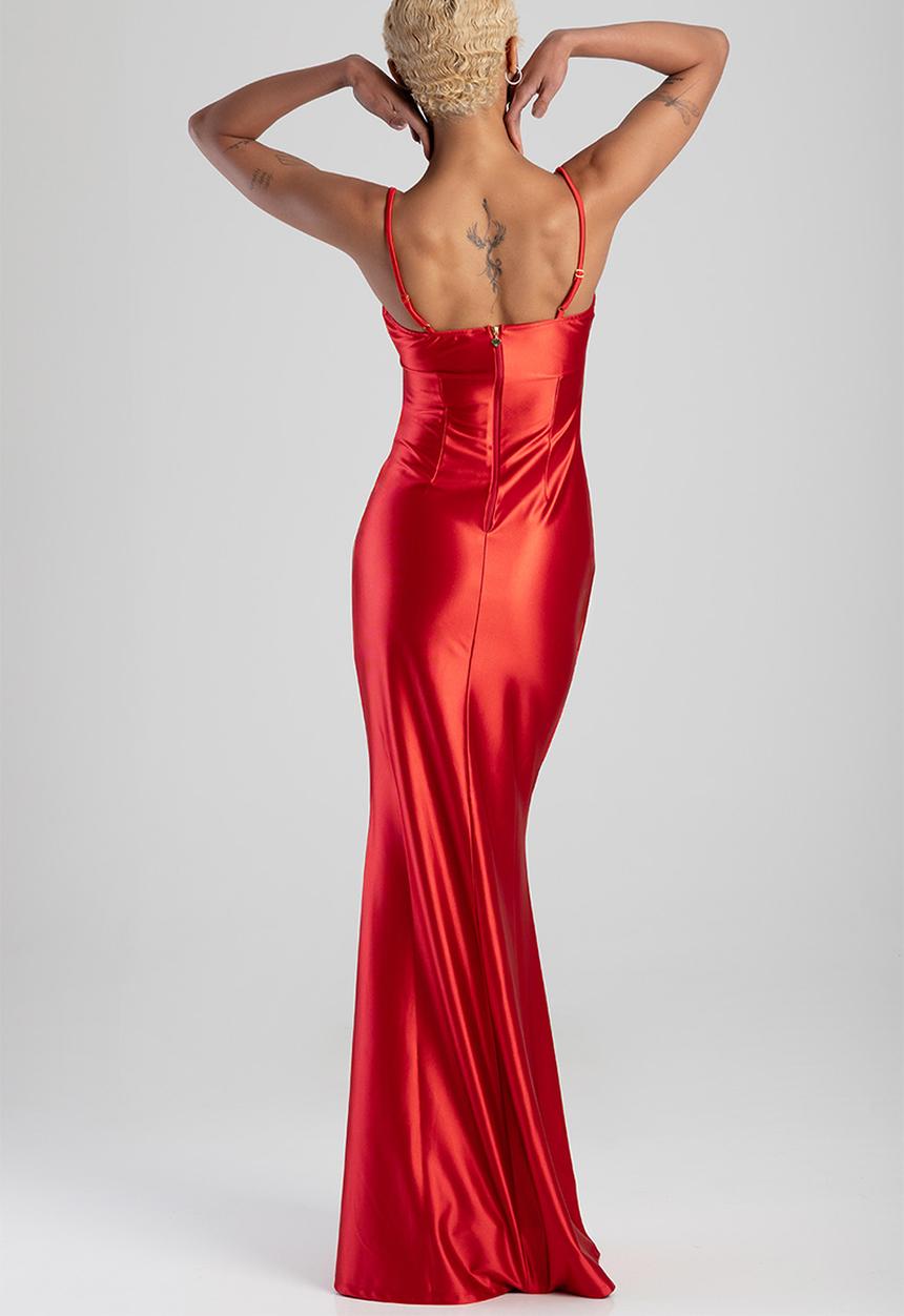 SISSY BOY - Maxi Dress With An Underbust Cutline And Twisted Panel Detail - Red