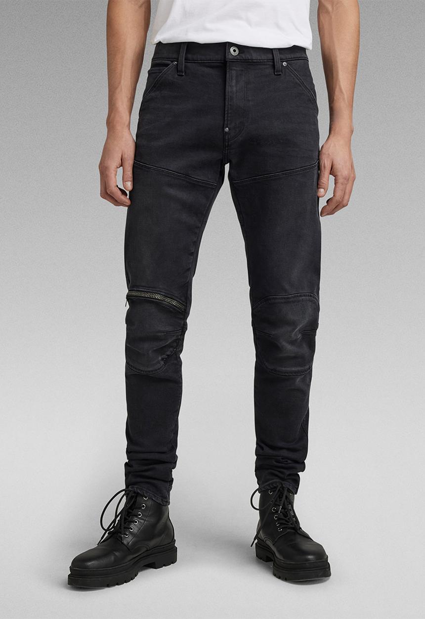 G-STAR - 5620 3D Zip Knee Skinny - black