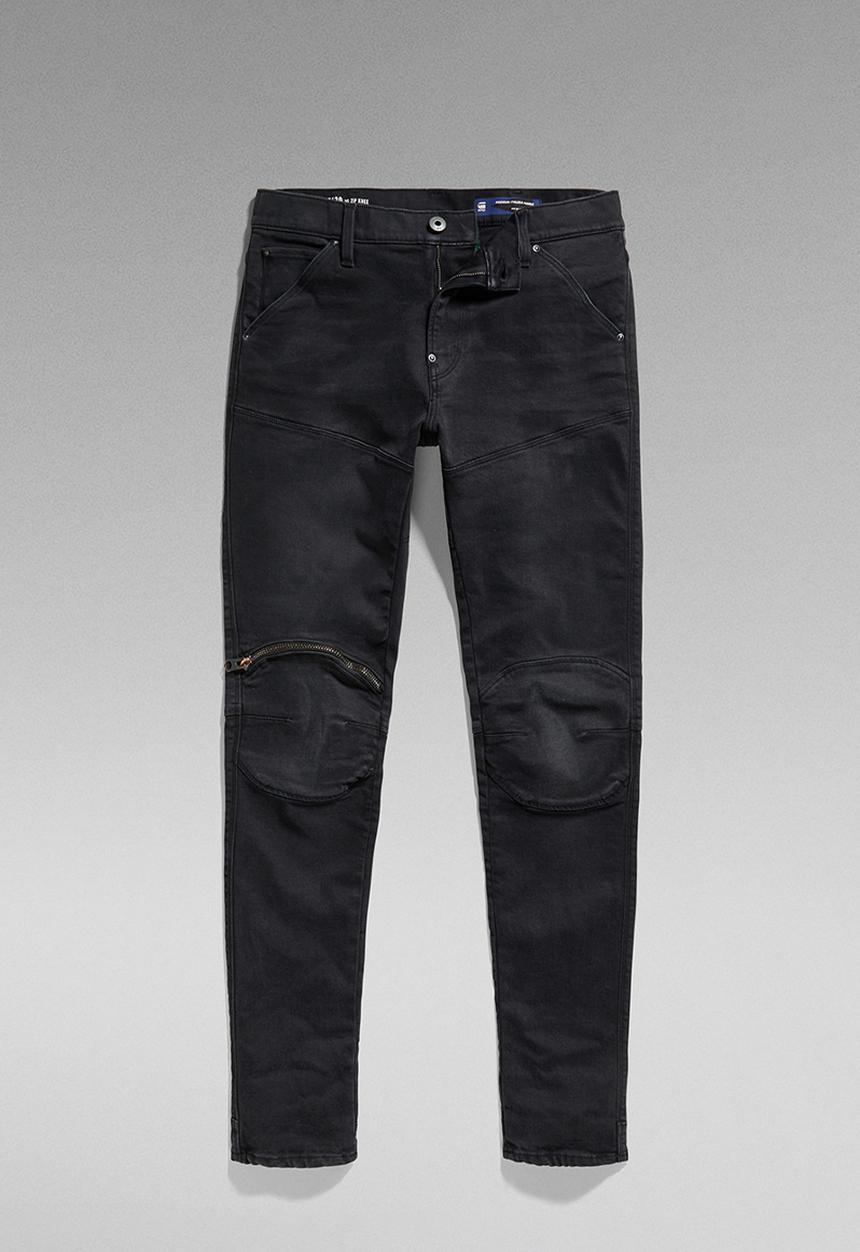 G-STAR - 5620 3D Zip Knee Skinny - black