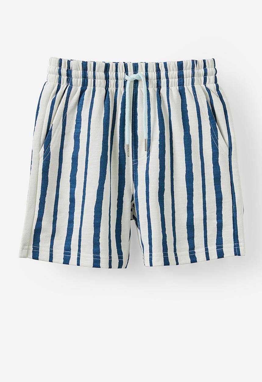 Cotton On - Henry slouch short - deep dive/vanilla rough stripe