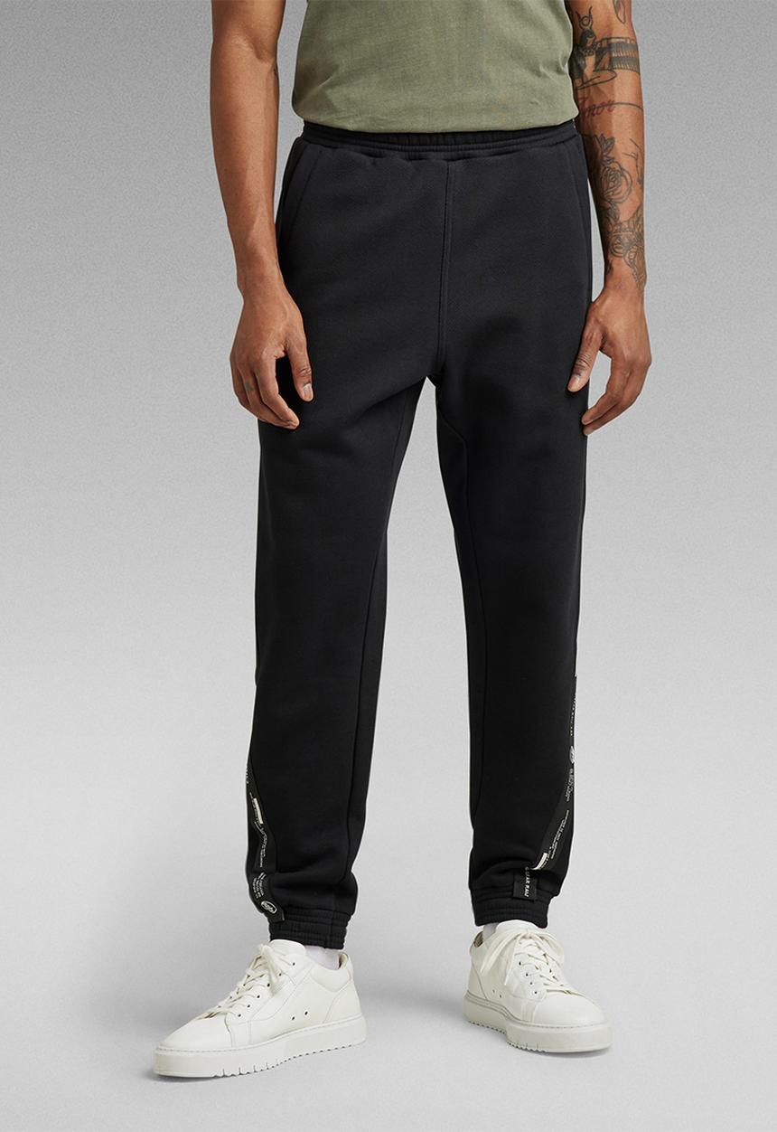 G-STAR - Logo tape sw pant - black 