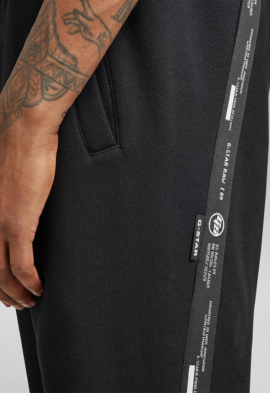 G-STAR - Logo tape sw pant - black 