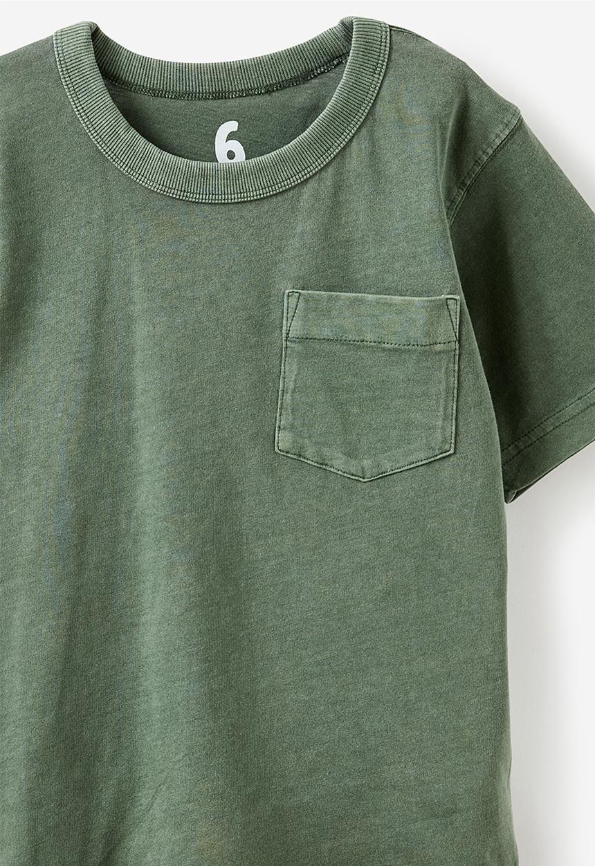 Cotton On - The essential short sleeve tee - khaki green wash