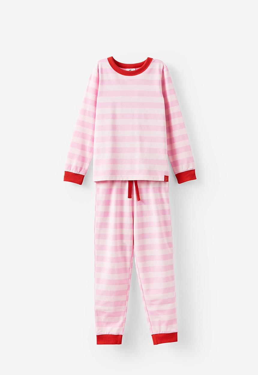 Cotton On - Ava long sleeve pyjama set - bobbi stripe fairy pink/tea party pink