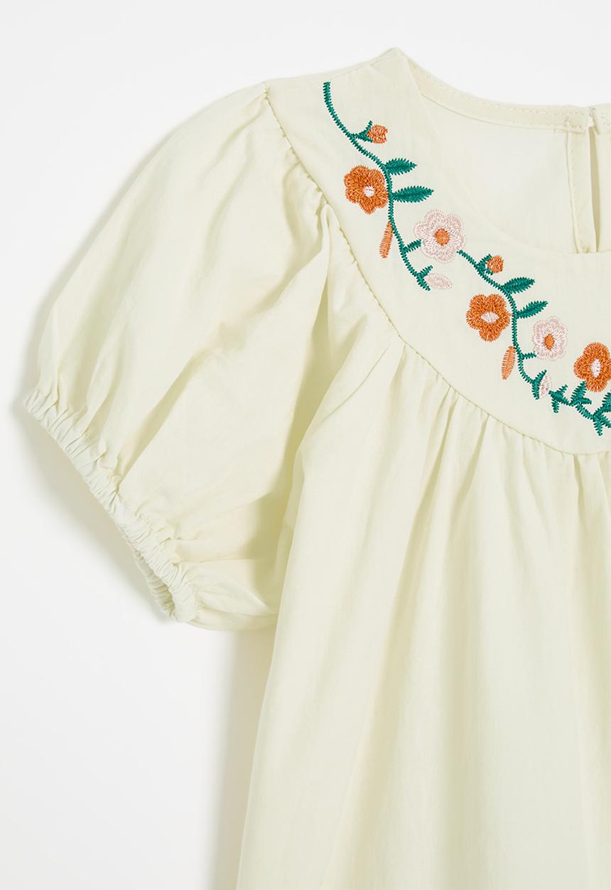 Pop Candy - Blouse with embroidered facing - ivory/multi