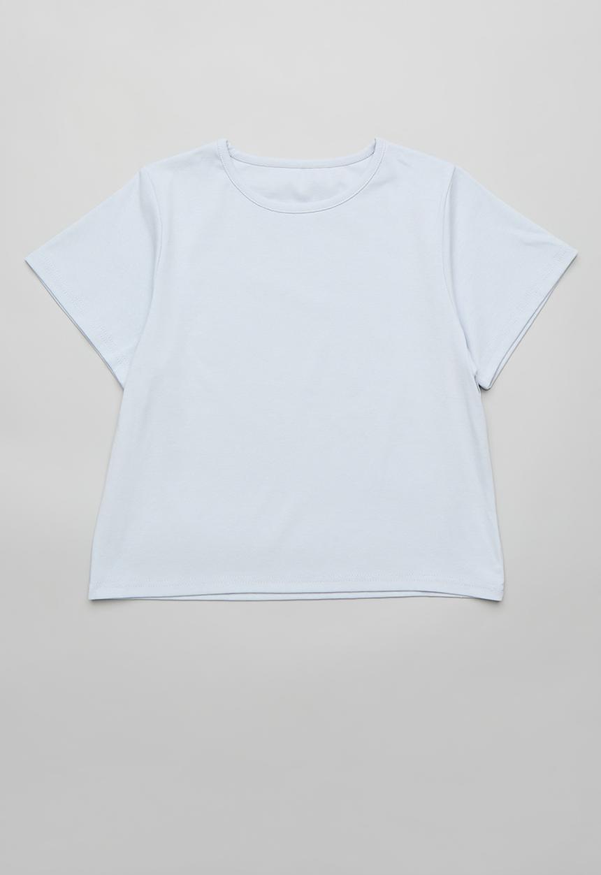 Pop Candy - Tee with peplum cami - pastel blue/white