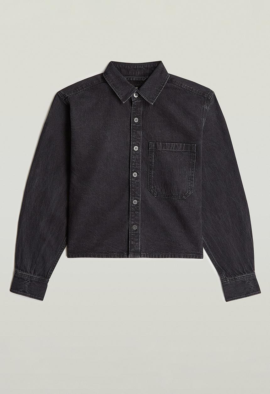 G-STAR - Boxy Relaxed 1-Pocket l\s Shirt Wmn - Black Rinse