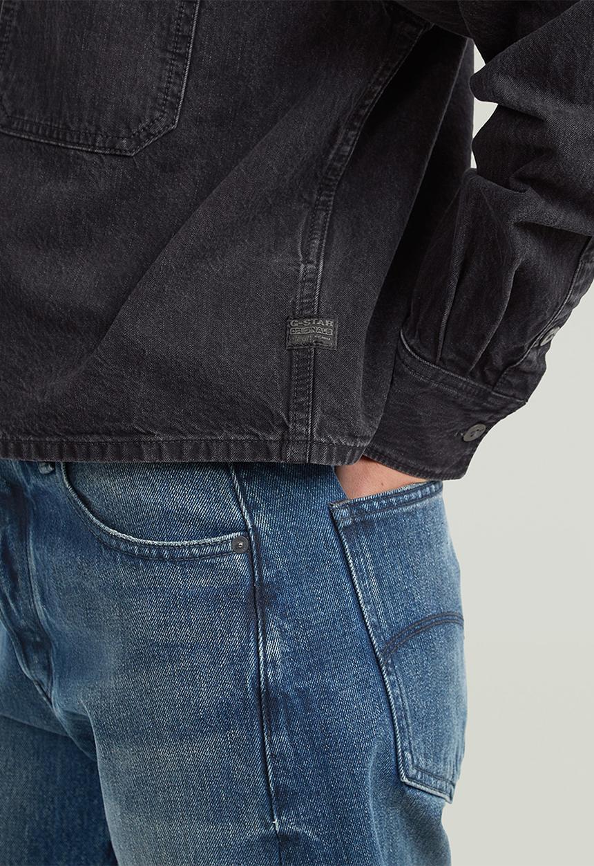 G-STAR - Boxy Relaxed 1-Pocket l\s Shirt Wmn - Black Rinse