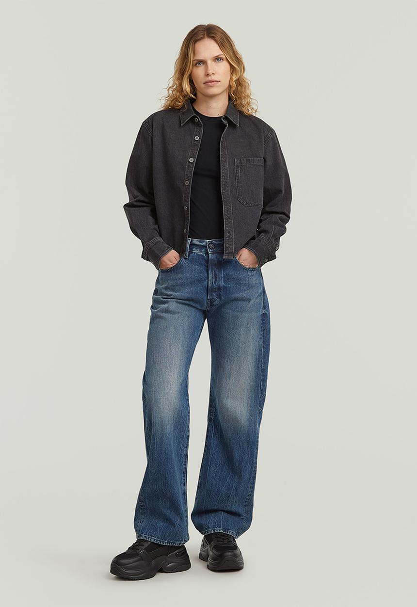 G-STAR - Boxy Relaxed 1-Pocket l\s Shirt Wmn - Black Rinse